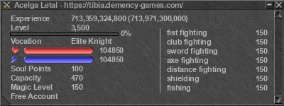 Signature for player Acelga Letal