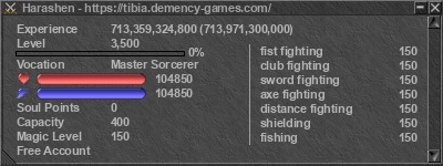 Signature for player Harashen